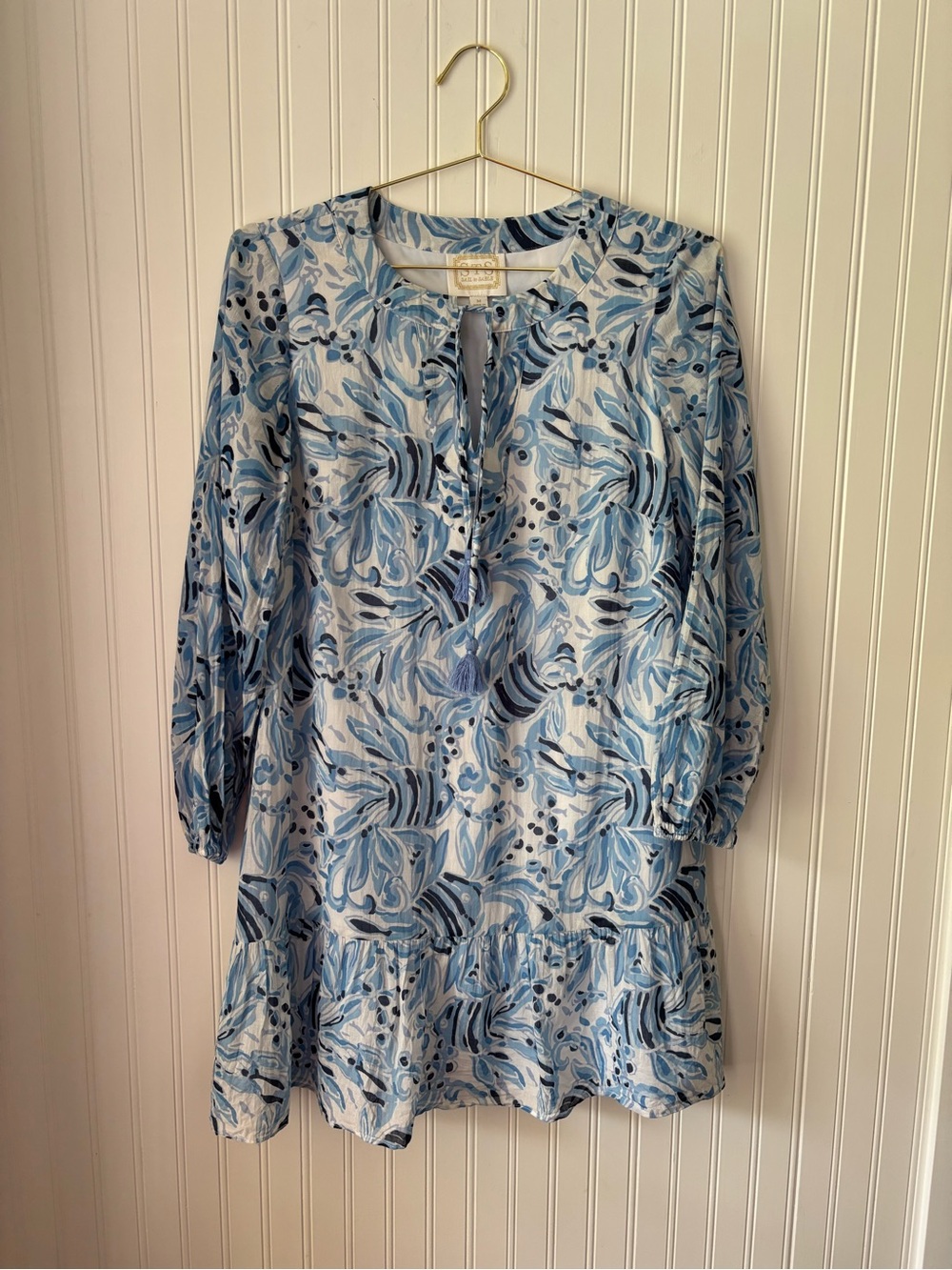 Sail to Sable Blue & Navy Swirl Print Tunic